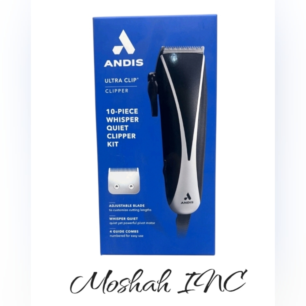 Andis Ultra Clip Hair Clippers, 10 Piece Home Barber And Beard Cutting Clipper